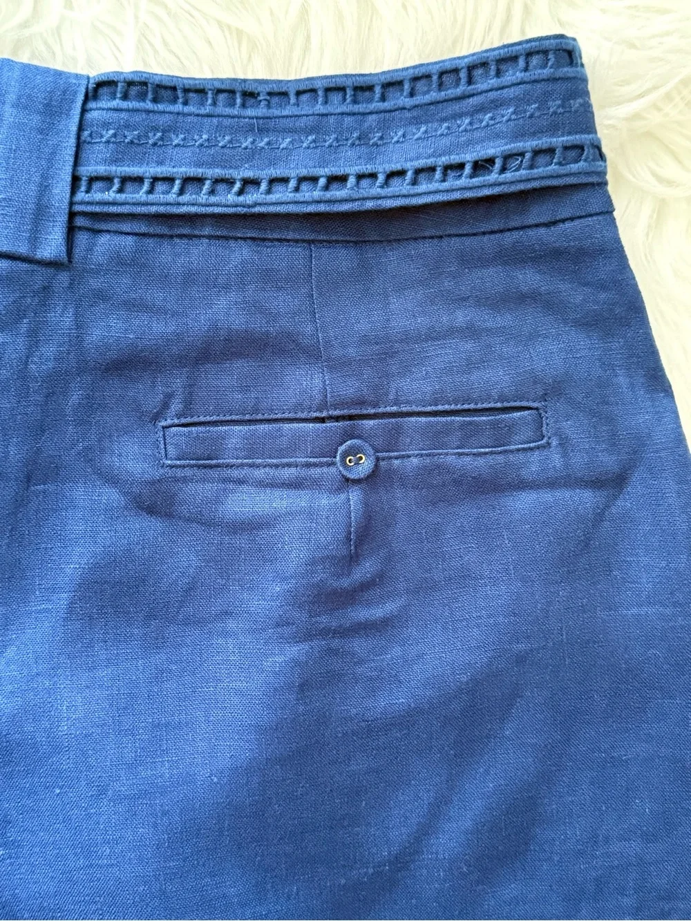 FARM Rio Richelieu Navy Blue Linen Shorts, NWT 🇧🇷 - Picture 13 of 15